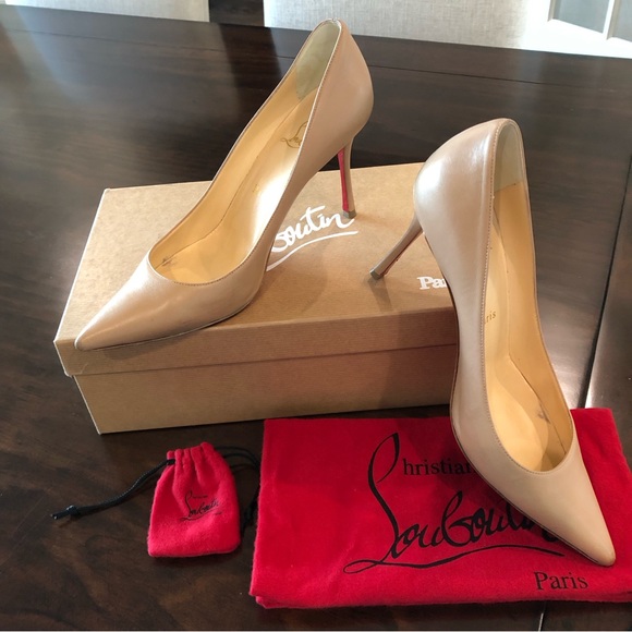 Christian Louboutin Shoes - SOLD Christian Louboutin Nude Nappa Leather Decoltish 85 EU Size 38